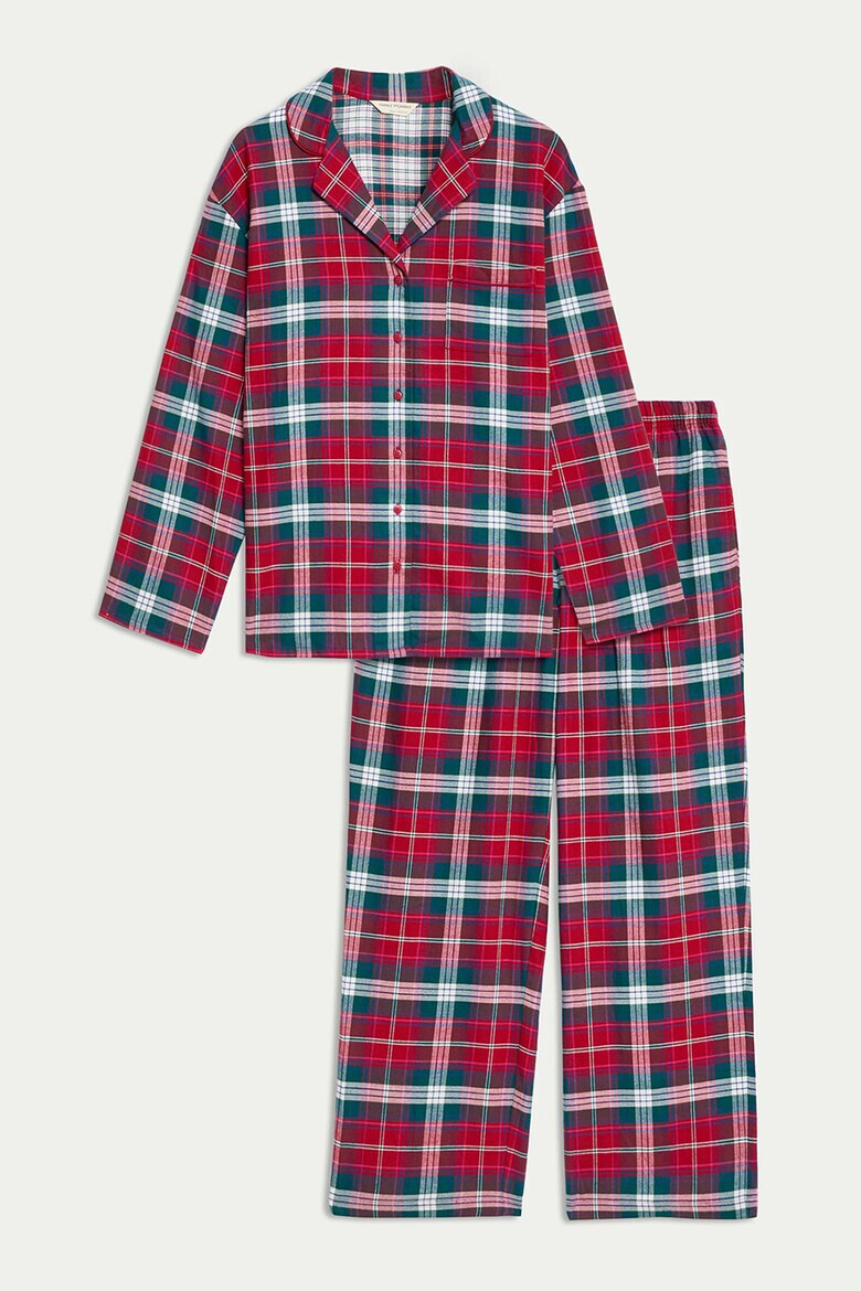 Marks  Spencer Карирана памучна пижама - Pepit.bg