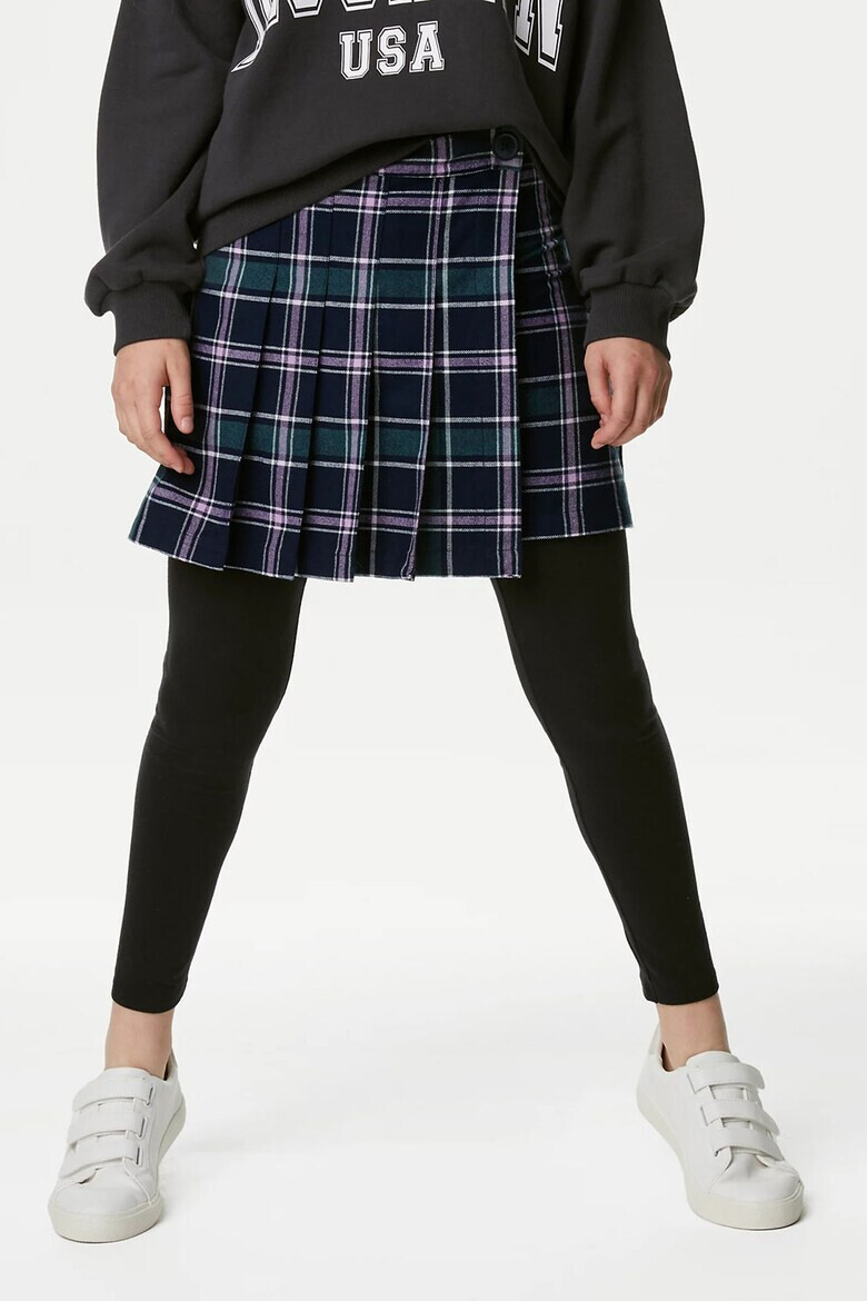 Marks  Spencer Карирана пола с плисе - Pepit.bg
