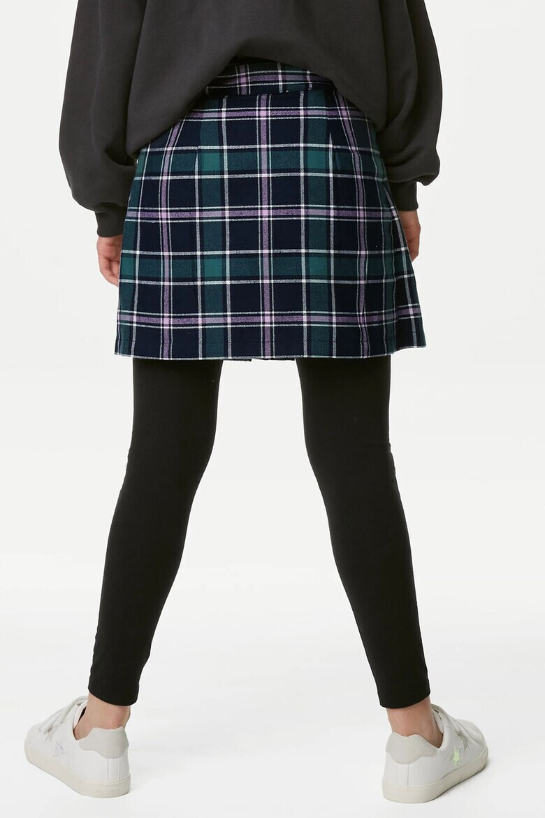 Marks  Spencer Карирана пола с плисе - Pepit.bg