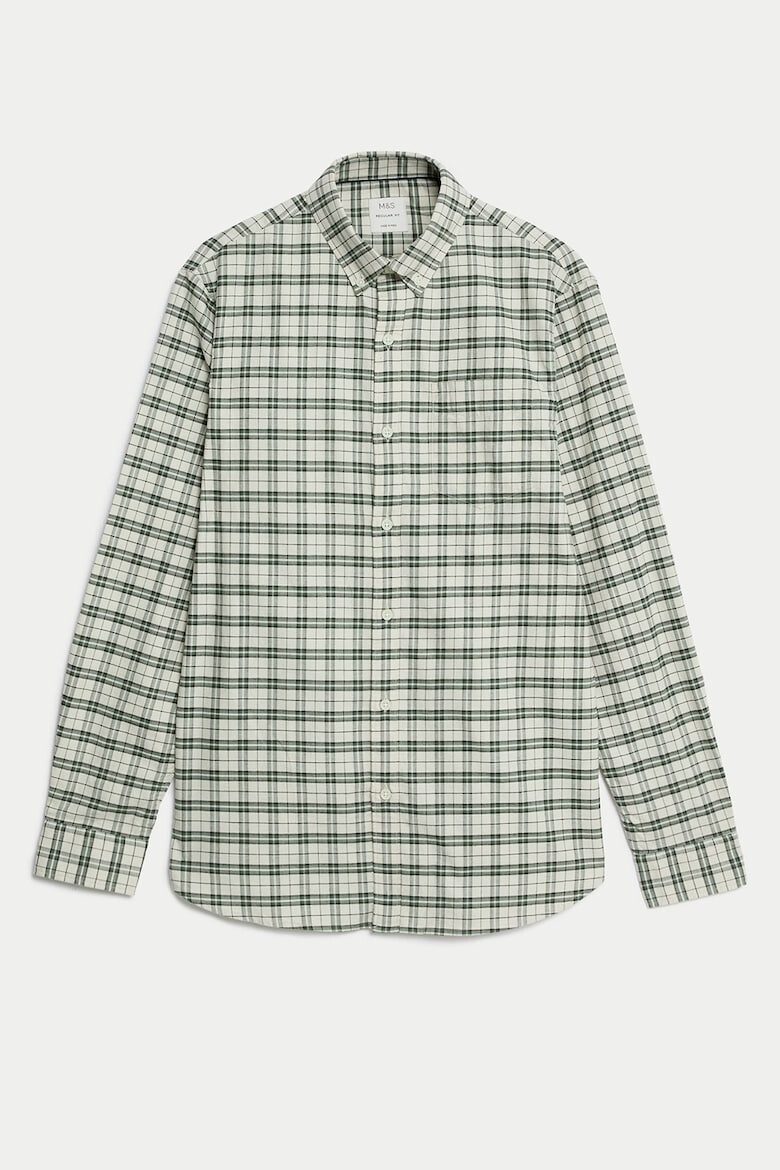 Marks  Spencer Карирана риза с джоб - Pepit.bg
