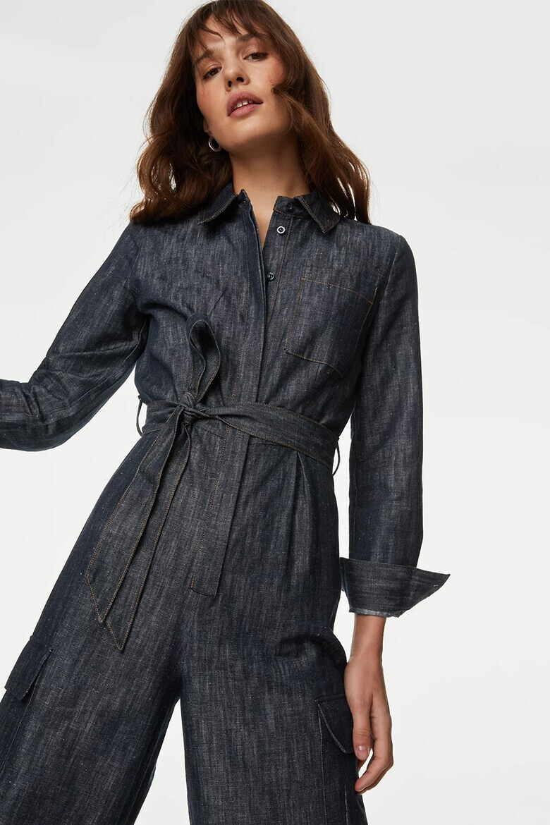 Marks  Spencer Къс гащеризон от деним - Pepit.bg