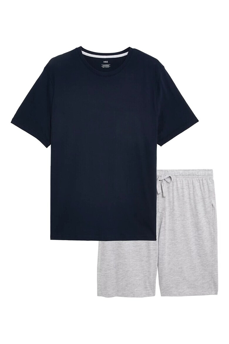 Marks  Spencer Къса двуцветна пижама - Pepit.bg