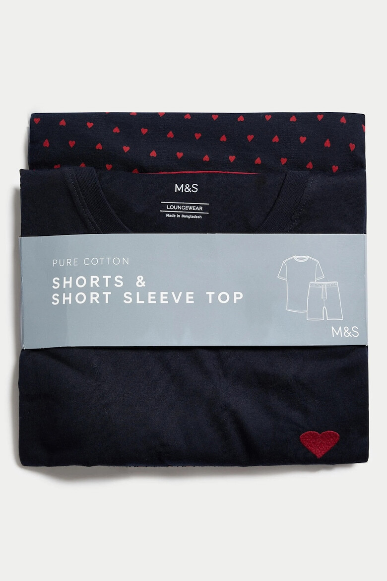 Marks  Spencer Къса пижама с графика - Pepit.bg