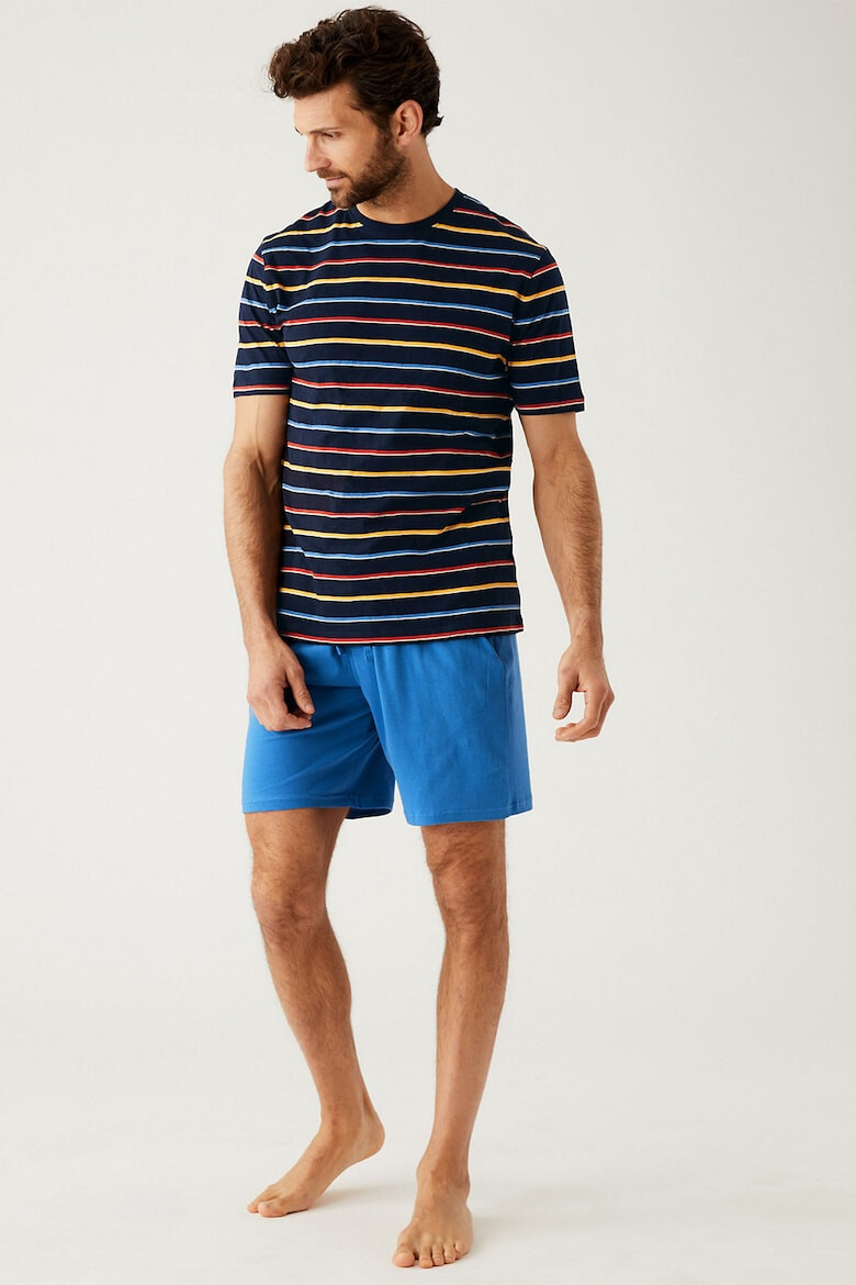 Marks & Spencer Къса пижамена тениска с райе - Pepit.bg