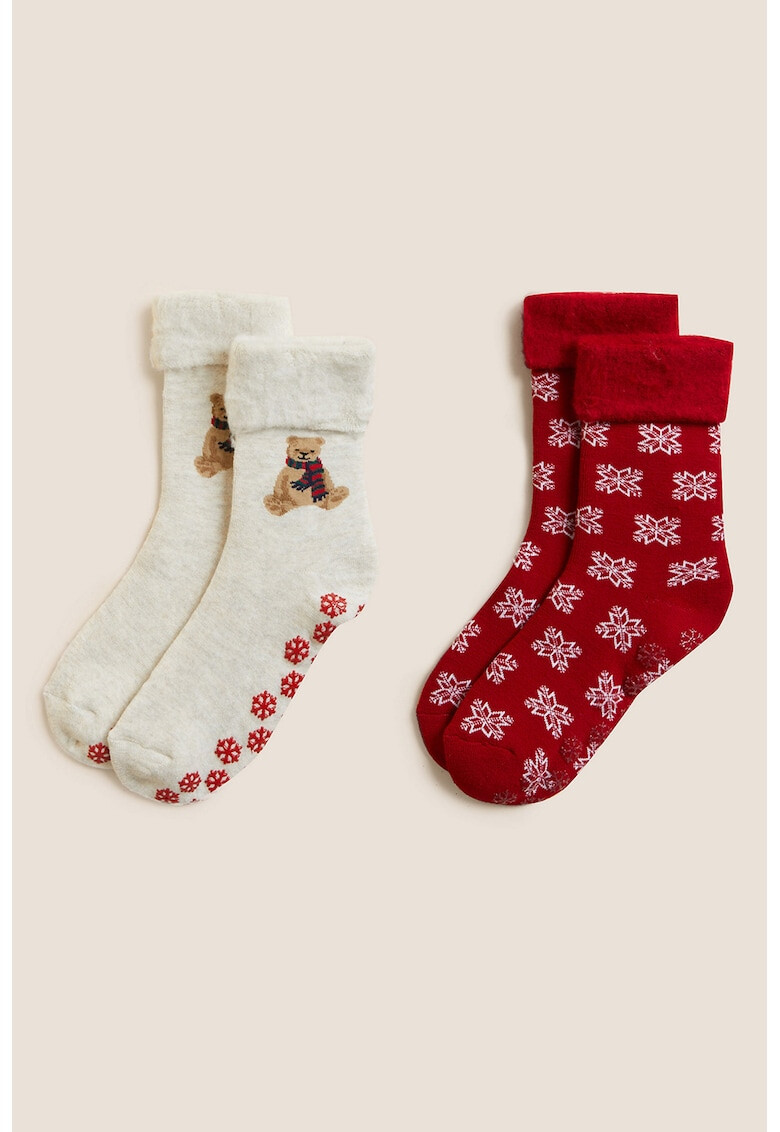 Marks & Spencer Къси чорапи Festive 2 чифта - Pepit.bg