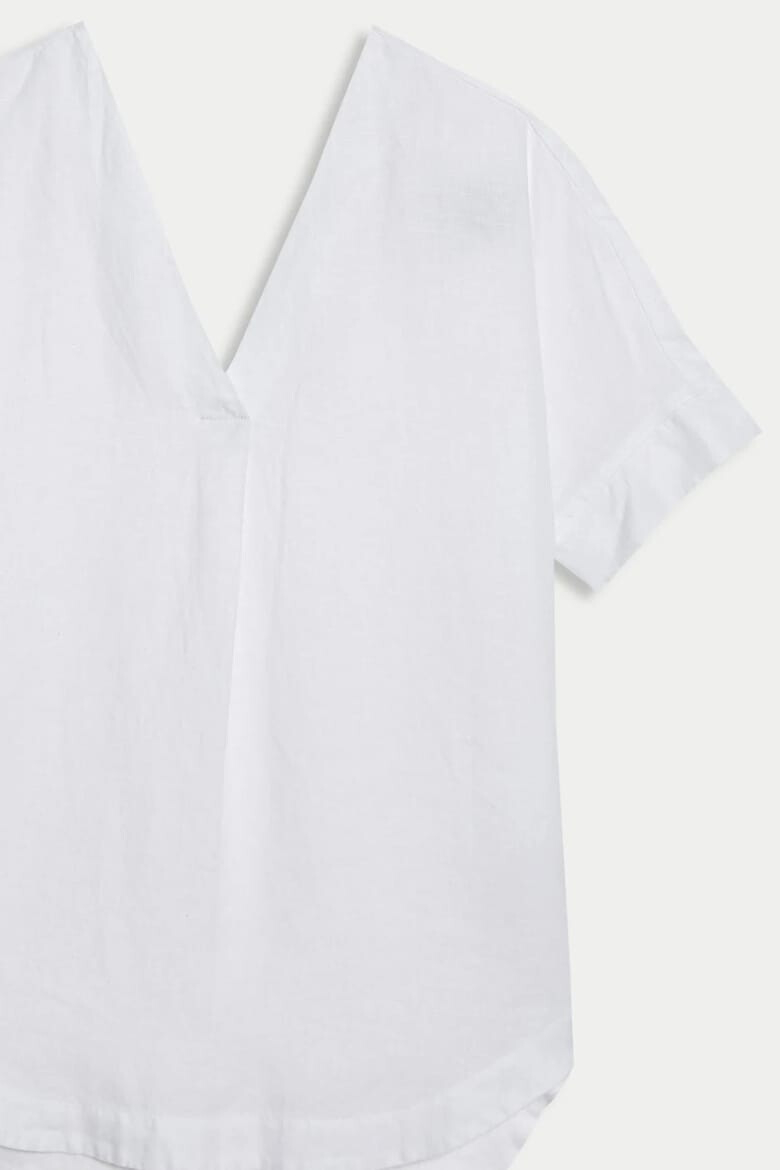 Marks  Spencer Ленена блуза с шпиц - Pepit.bg