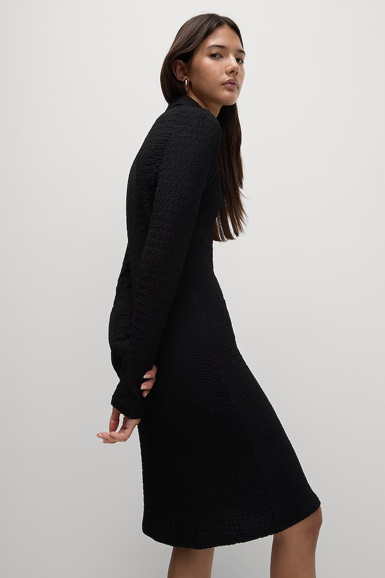 Marks  Spencer Миди рокля-риза с релеф - Pepit.bg