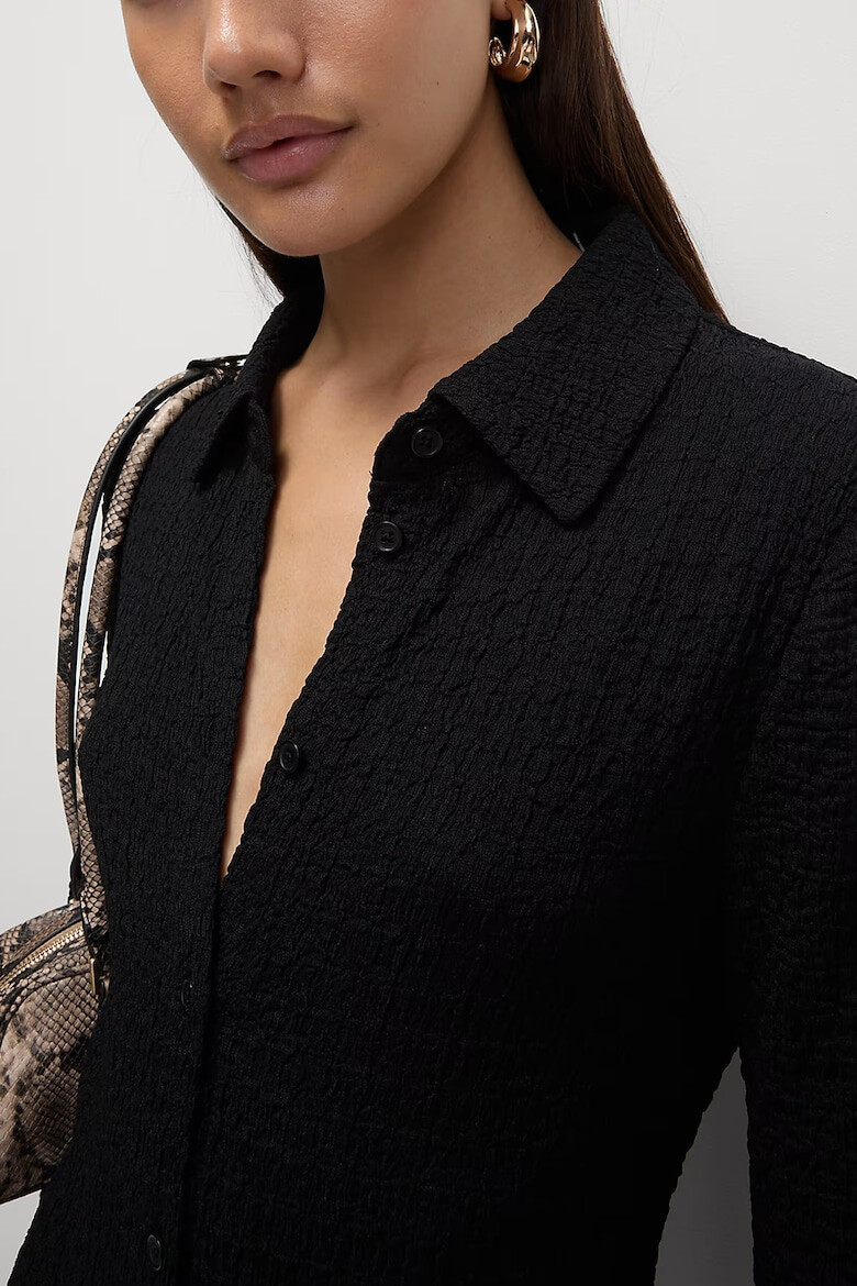 Marks  Spencer Миди рокля-риза с релеф - Pepit.bg