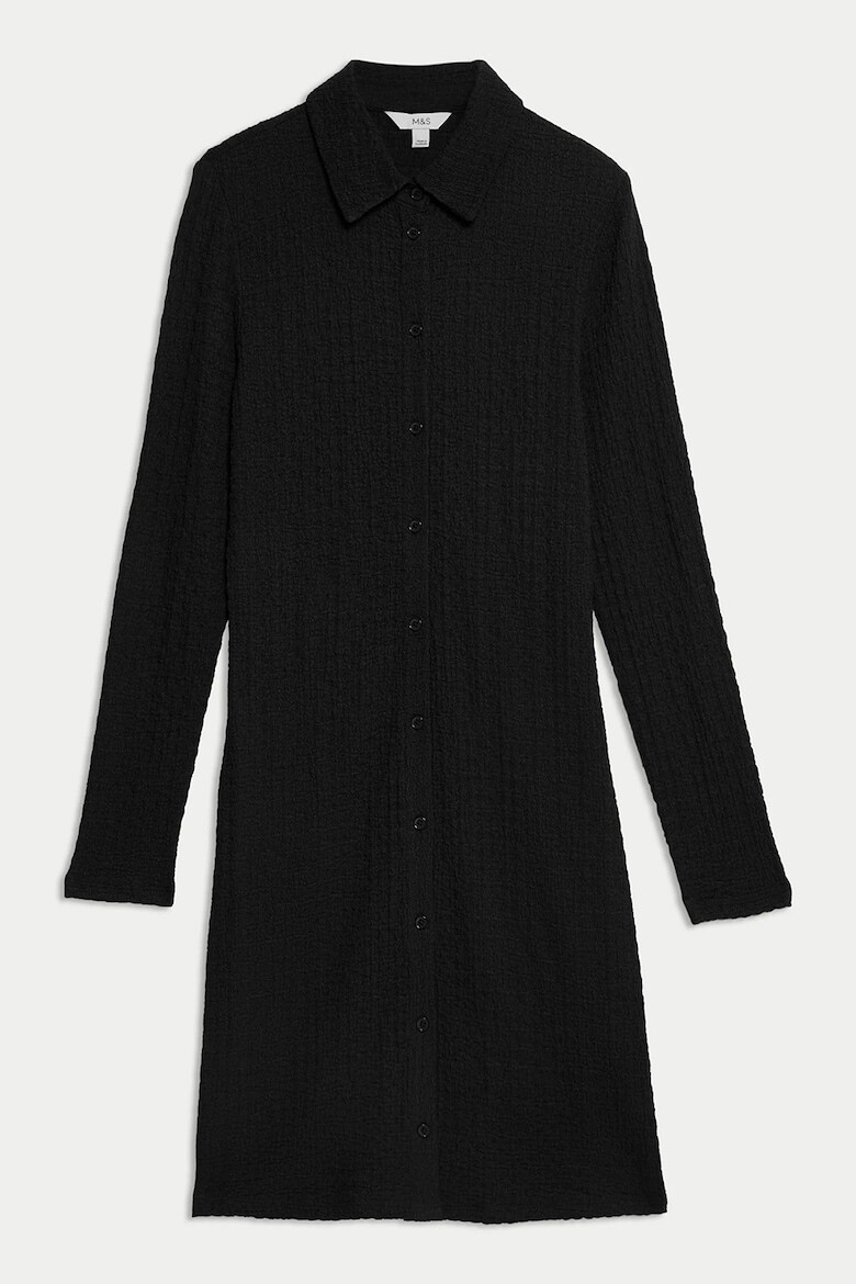 Marks  Spencer Миди рокля-риза с релеф - Pepit.bg