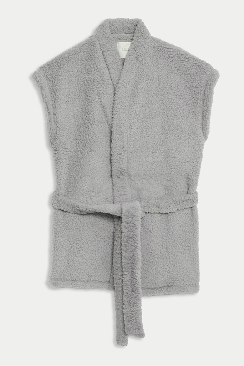 Marks  Spencer Мъхест халат с къси ръкави - Pepit.bg