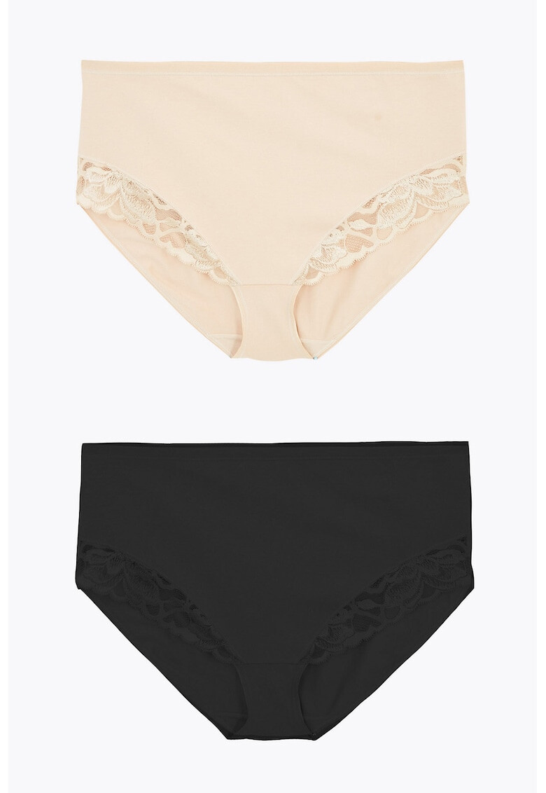 Marks & Spencer Оформящи бикини с висока талия - 2 чифта - Pepit.bg