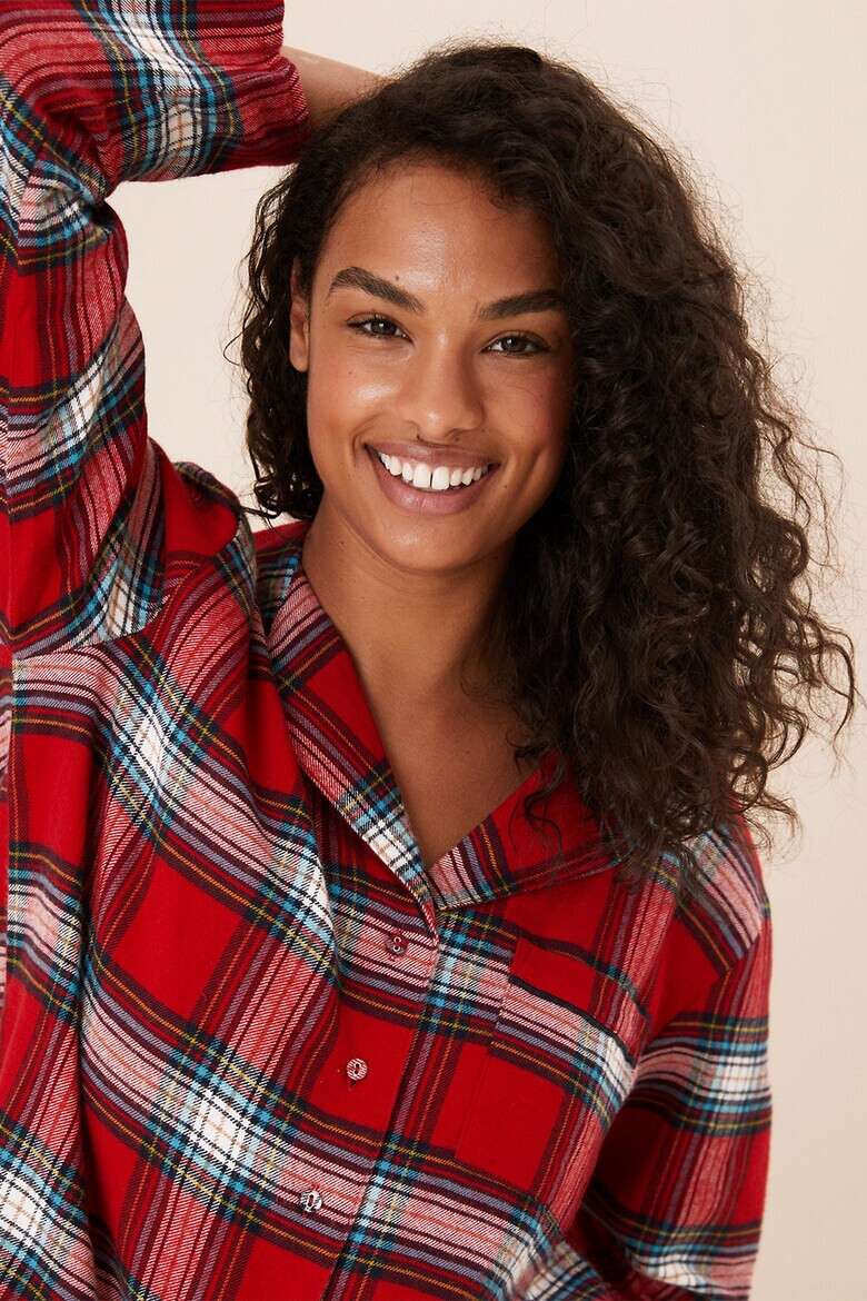 Marks & Spencer Памучна пижама на каре - Pepit.bg