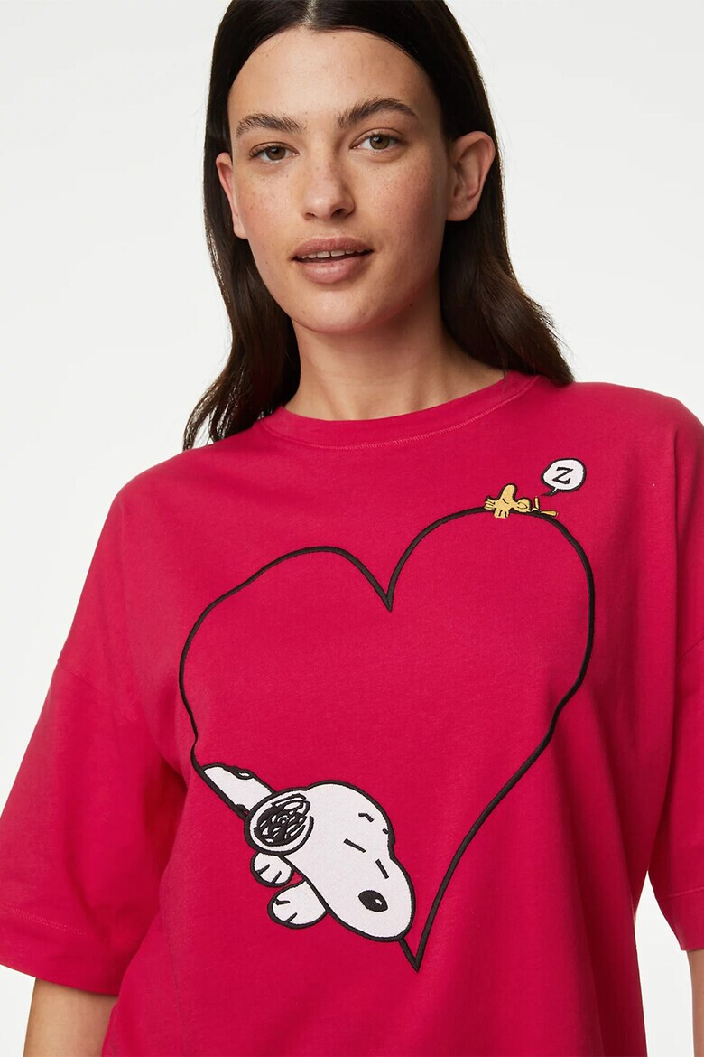 Marks  Spencer Памучна пижама с десен - Pepit.bg