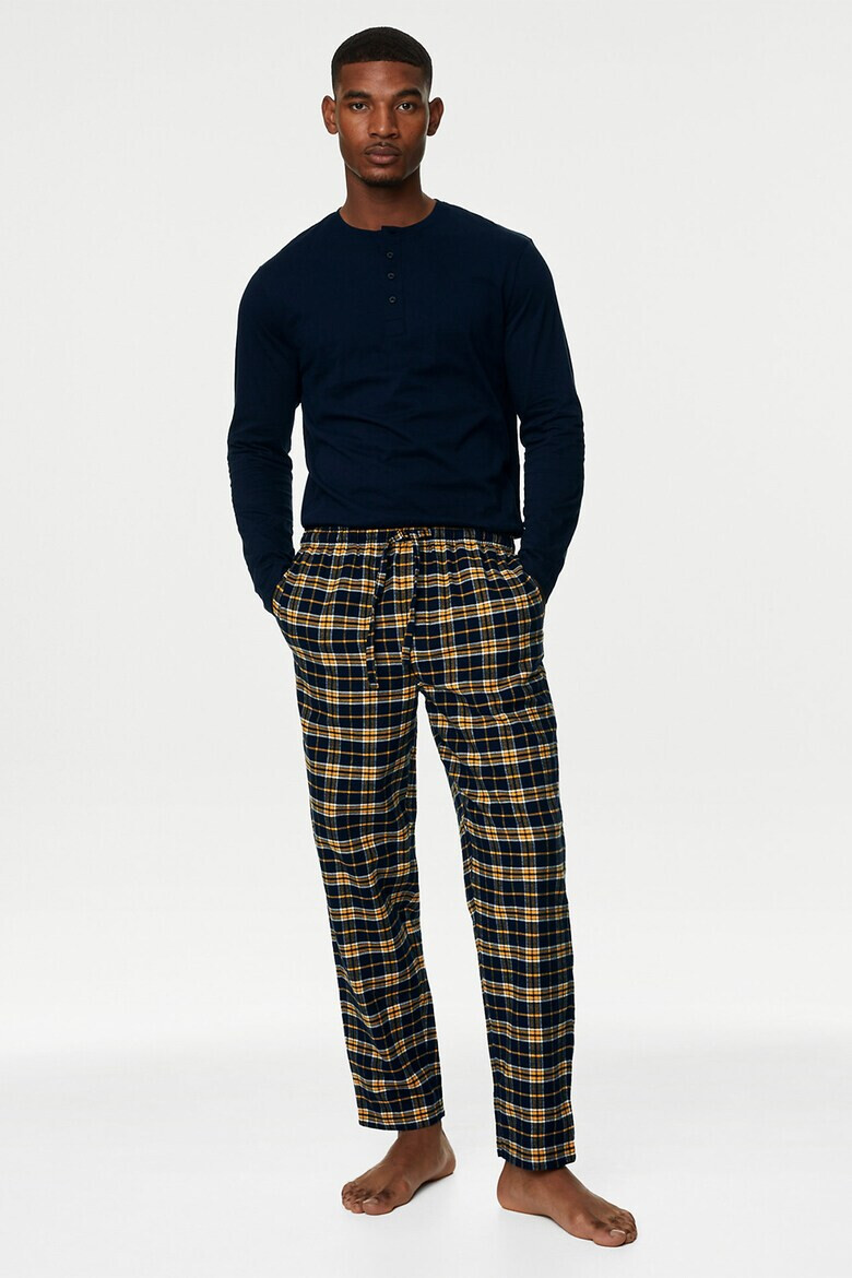Marks  Spencer Памучна пижама с копчета - Pepit.bg