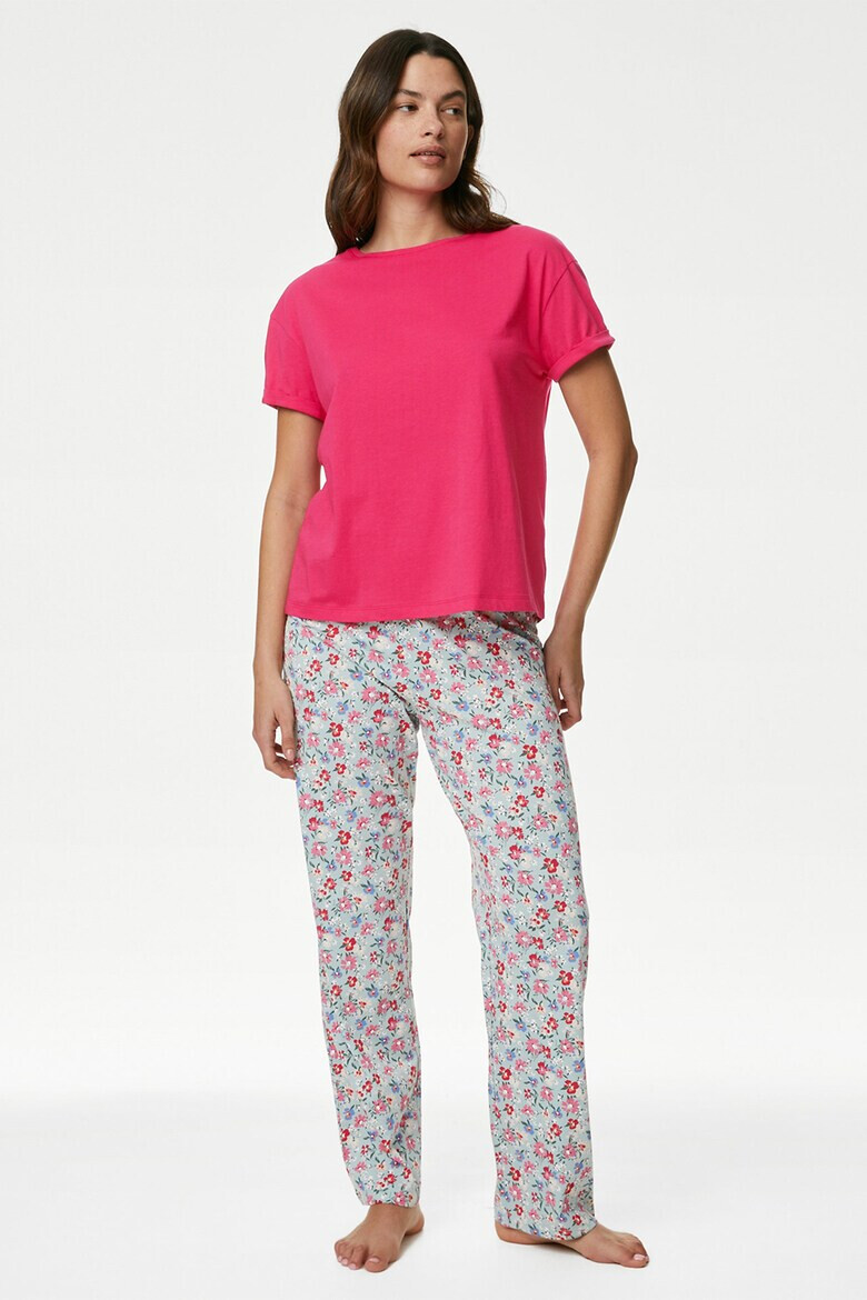 Marks  Spencer Памучна пижама с принт - Pepit.bg