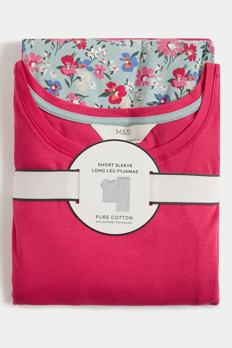 Marks  Spencer Памучна пижама с принт - Pepit.bg