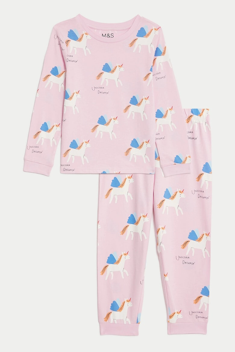Marks & Spencer Памучна пижама с принт - Pepit.bg