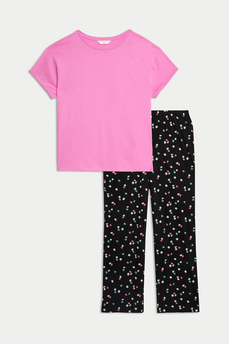 Marks  Spencer Памучна пижама с принт - Pepit.bg