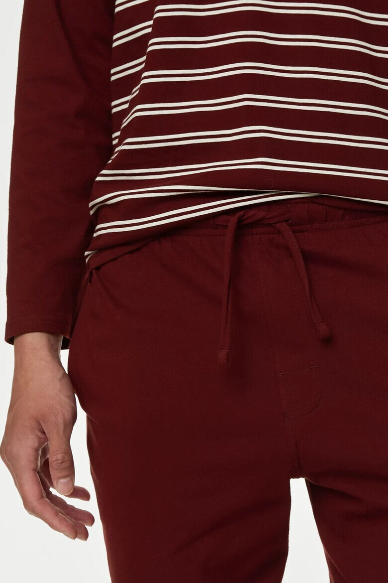 Marks  Spencer Памучна пижама с райе - Pepit.bg