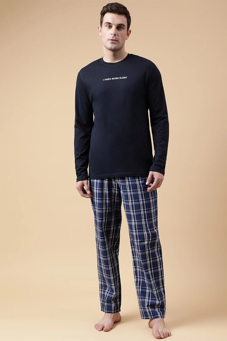 Marks  Spencer Памучна пижама с шарки - Pepit.bg