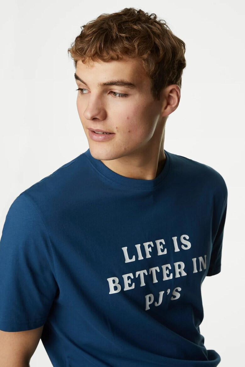 Marks  Spencer Пижама с кариран панталон - Pepit.bg