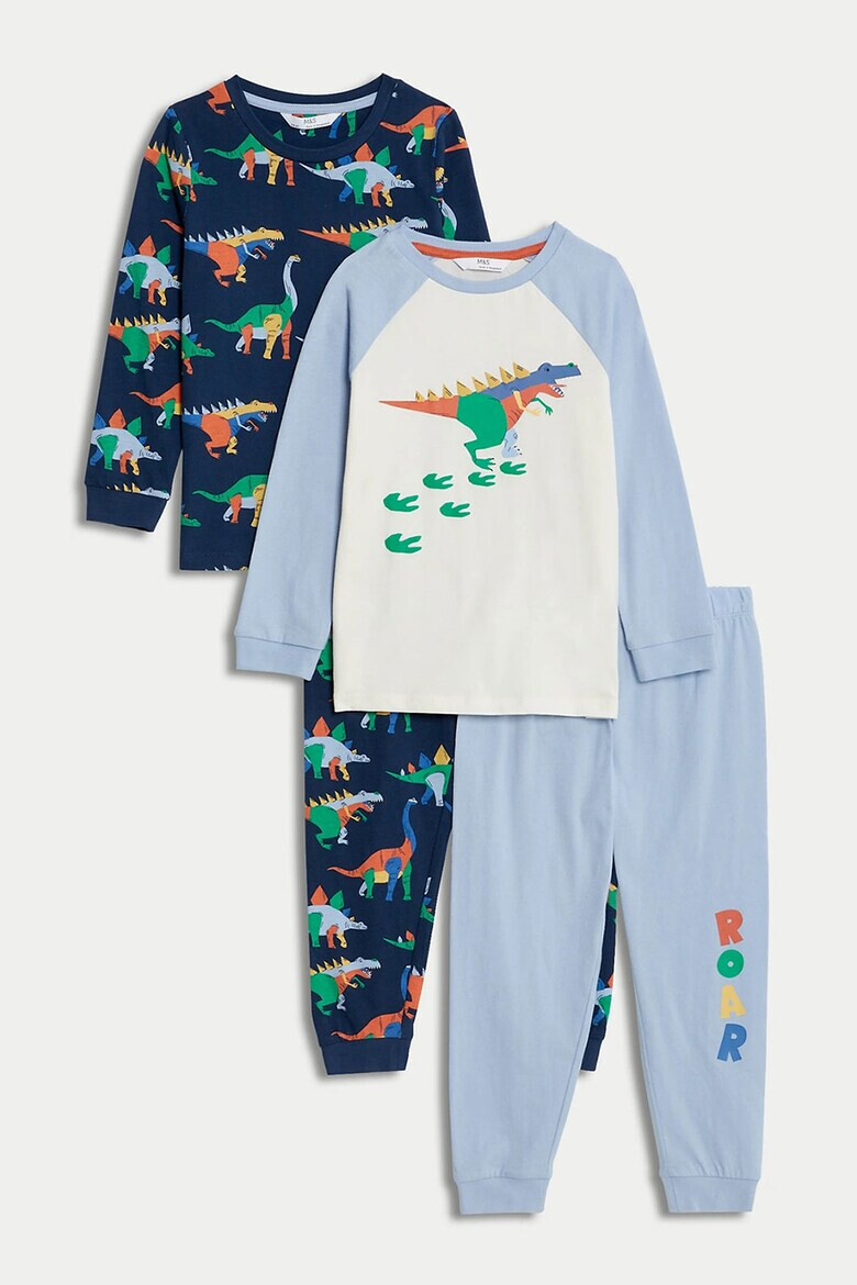 Marks  Spencer Пижама с щампа - 2 чифта - Pepit.bg