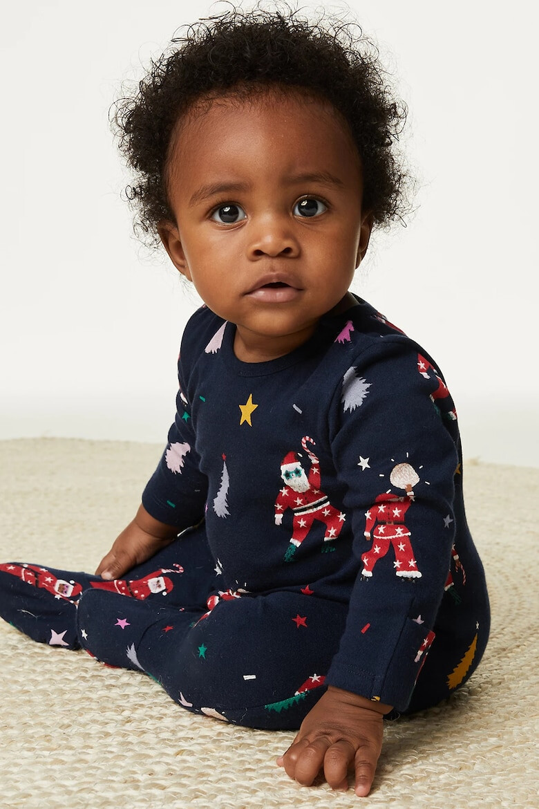 Marks & Spencer Пижама тип ританки с коледни шарки - Pepit.bg