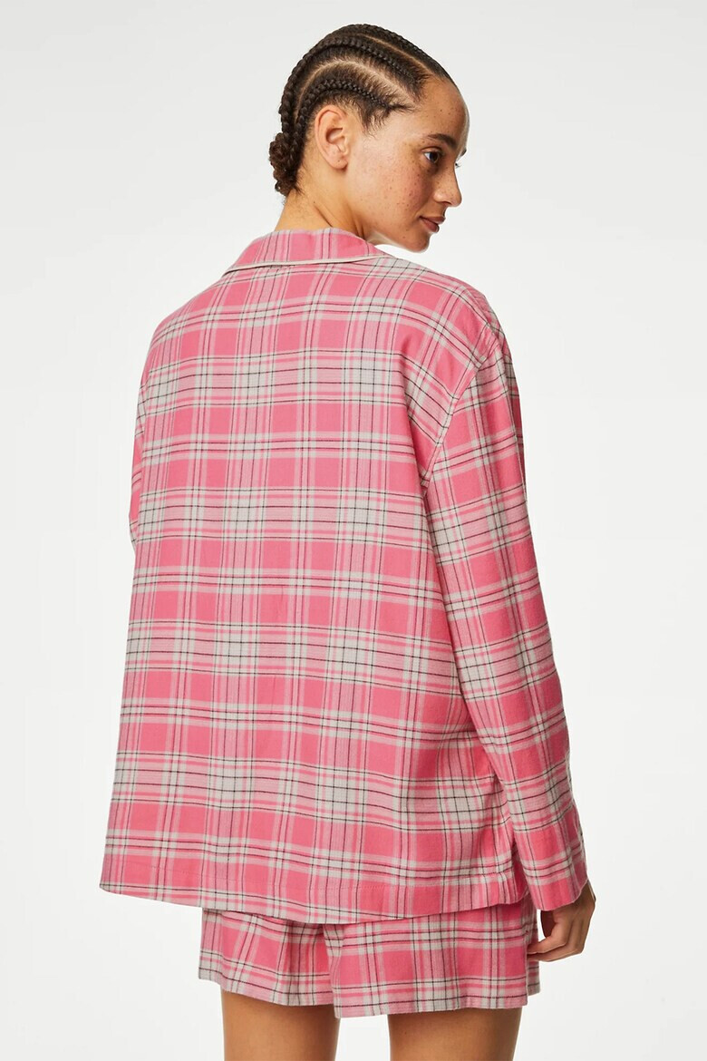 Marks  Spencer Пижамена блуза с каре - Pepit.bg