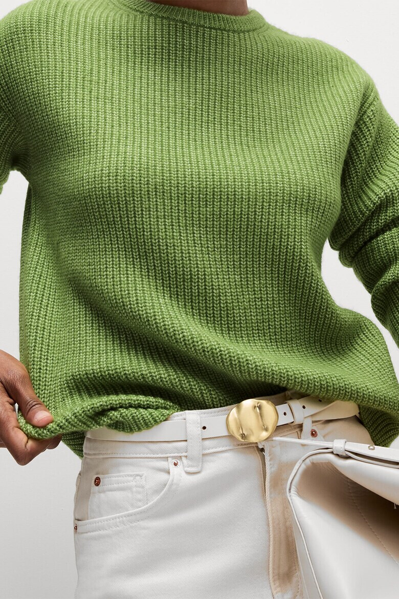 Marks  Spencer Плетен пуловер с овално деколте - Pepit.bg
