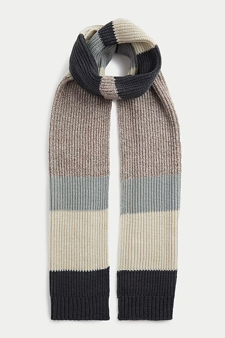Marks  Spencer Плетен шал на райе - Pepit.bg