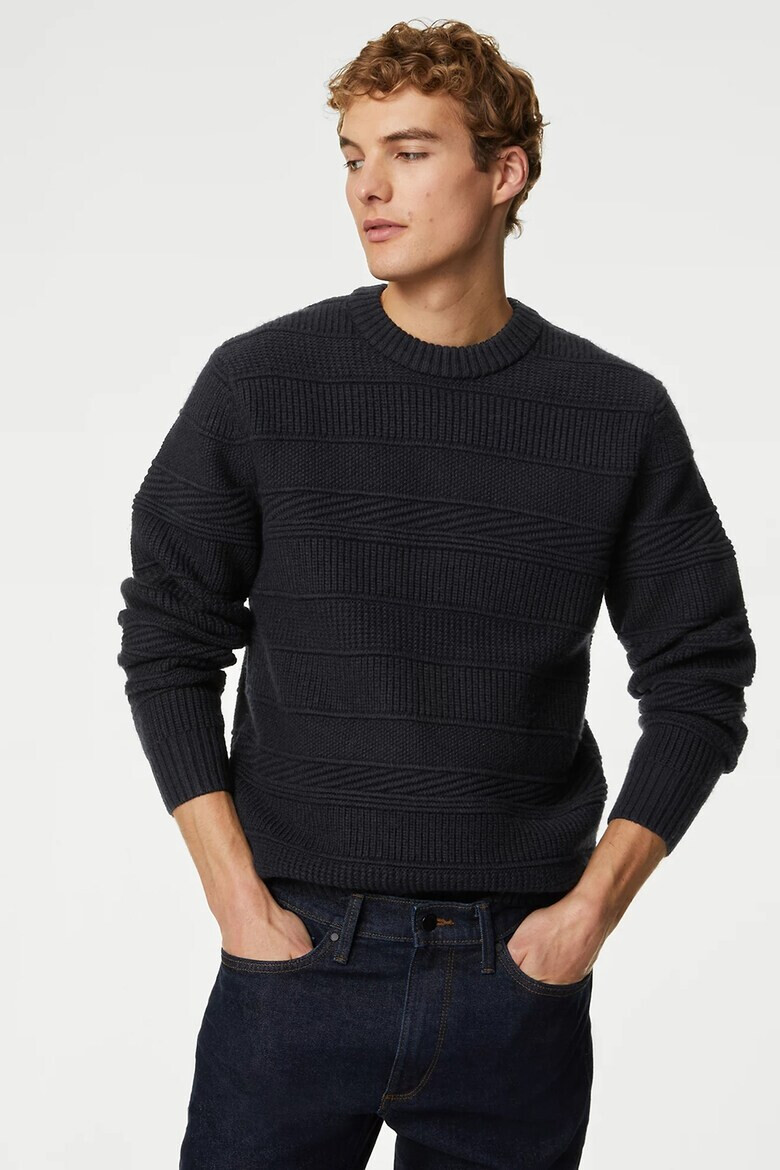 Marks  Spencer Пуловер с овално деколте - Pepit.bg