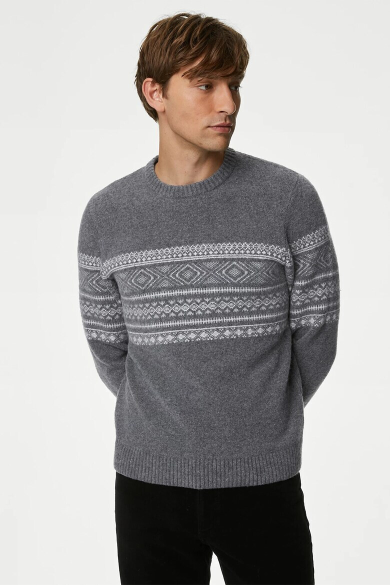 Marks  Spencer Пуловер с принт - Pepit.bg