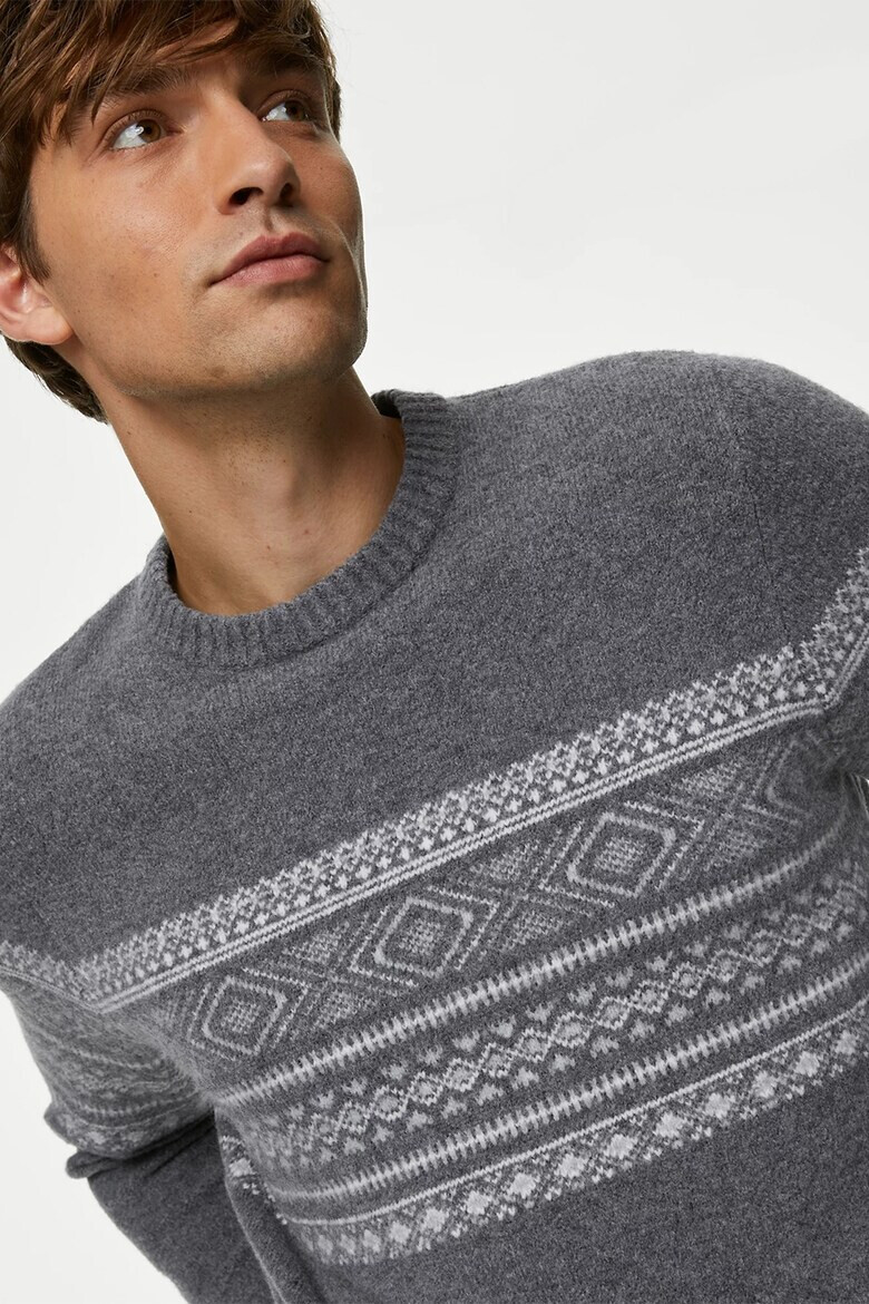 Marks  Spencer Пуловер с принт - Pepit.bg