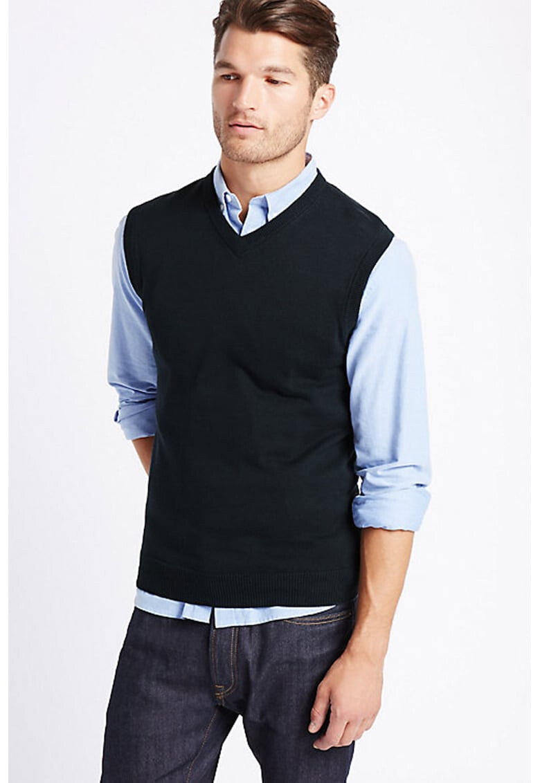 Marks & Spencer Пуловер с шпиц деколте v - Pepit.bg
