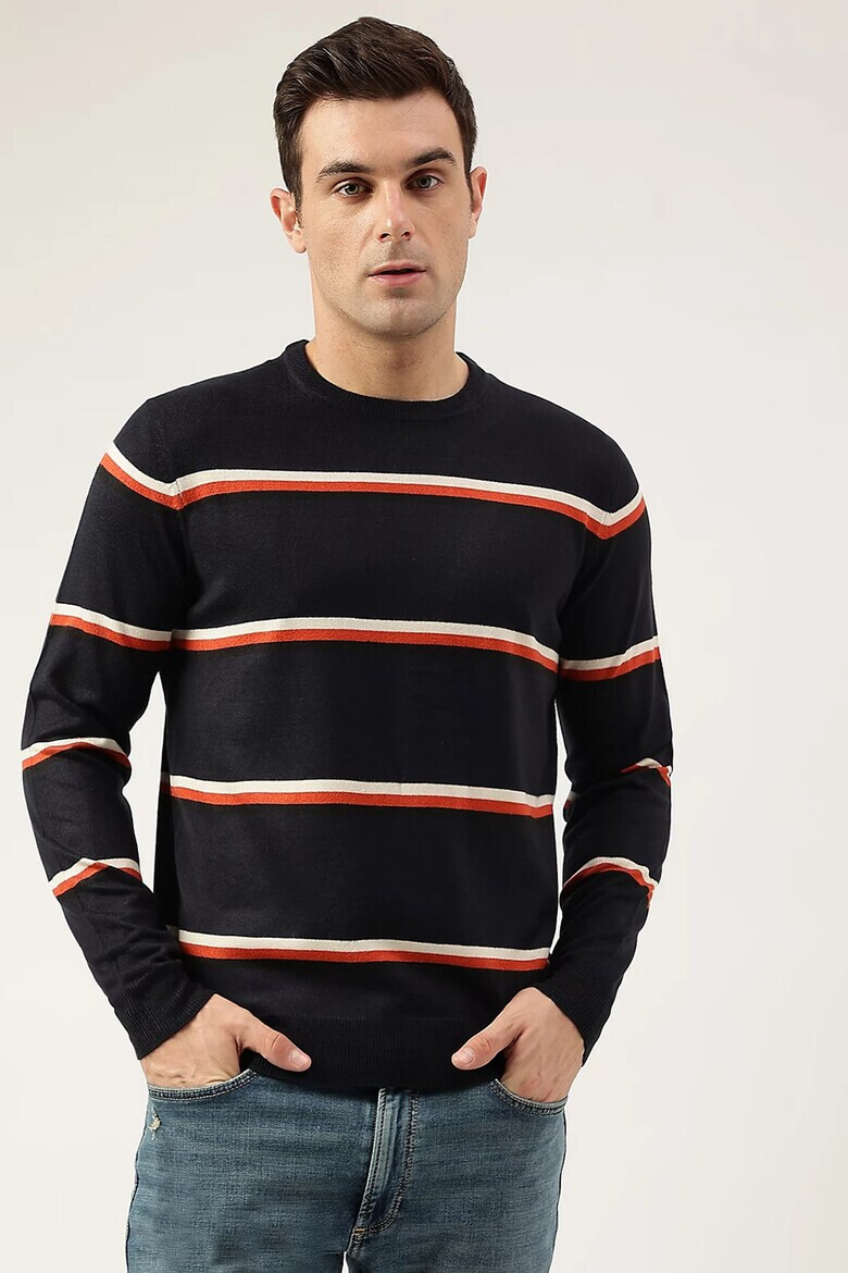 Marks  Spencer Раиран пуловер с овално деколте - Pepit.bg