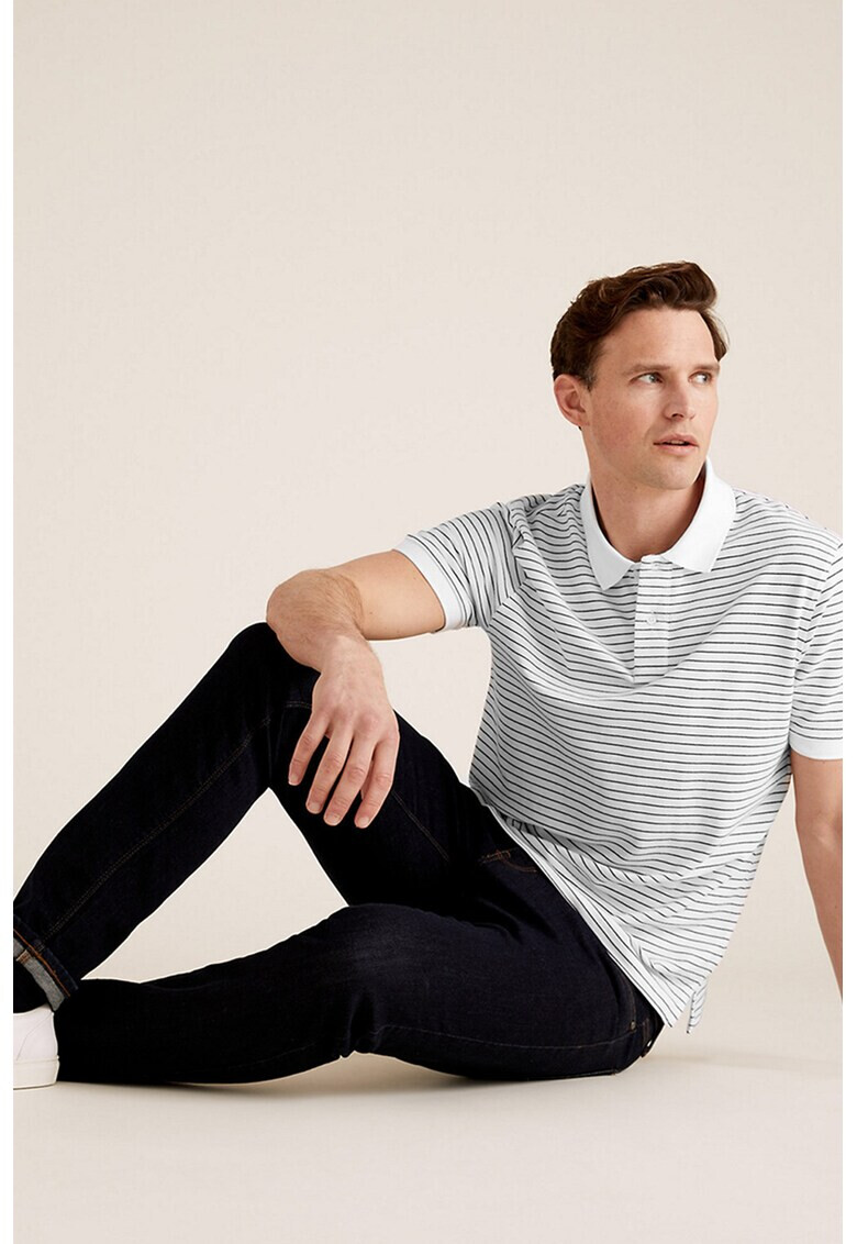 Marks & Spencer Раирана тениска с яка - Pepit.bg