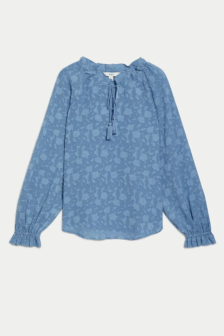 Marks  Spencer Релефна блуза с шпиц - Pepit.bg