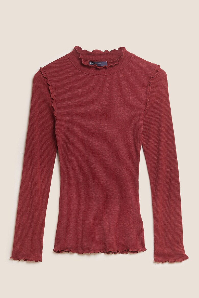 Marks & Spencer Рипсена блуза с ниска яка - Pepit.bg