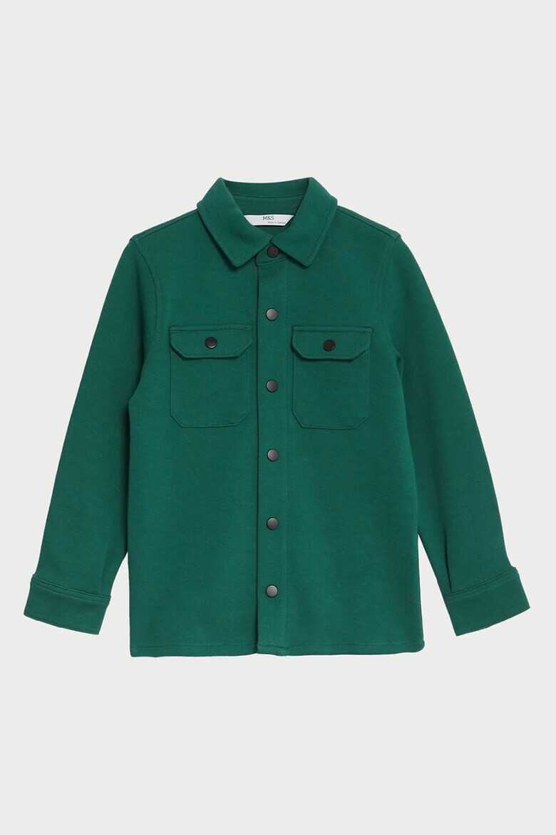 Marks  Spencer Риза с памук с джоб - Pepit.bg