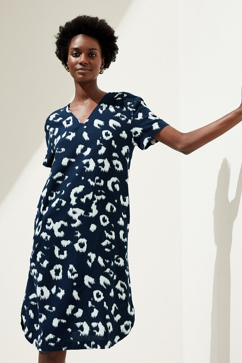 Marks  Spencer Рокля с лен с шпиц - Pepit.bg