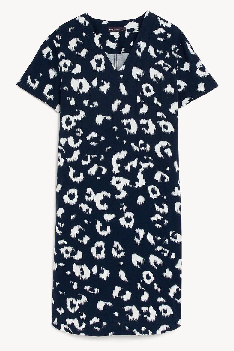 Marks  Spencer Рокля с лен с шпиц - Pepit.bg