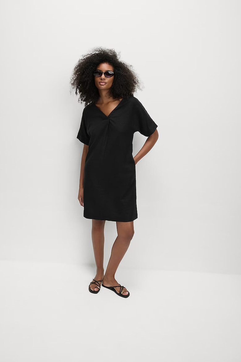 Marks  Spencer Рокля с лен с шпиц - Pepit.bg