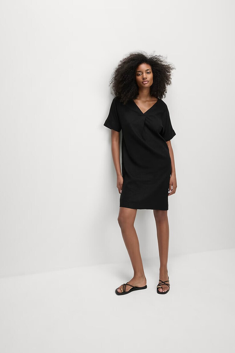 Marks  Spencer Рокля с лен с шпиц - Pepit.bg