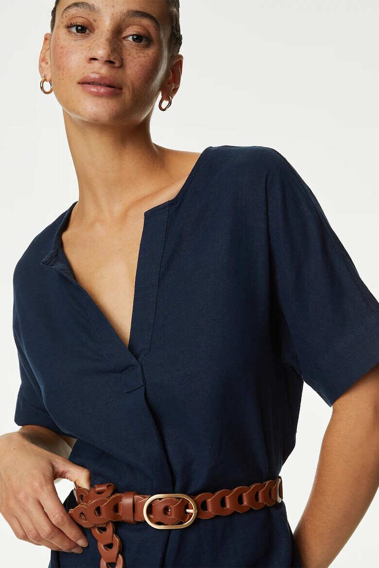 Marks  Spencer Рокля тип туника с лен - Pepit.bg
