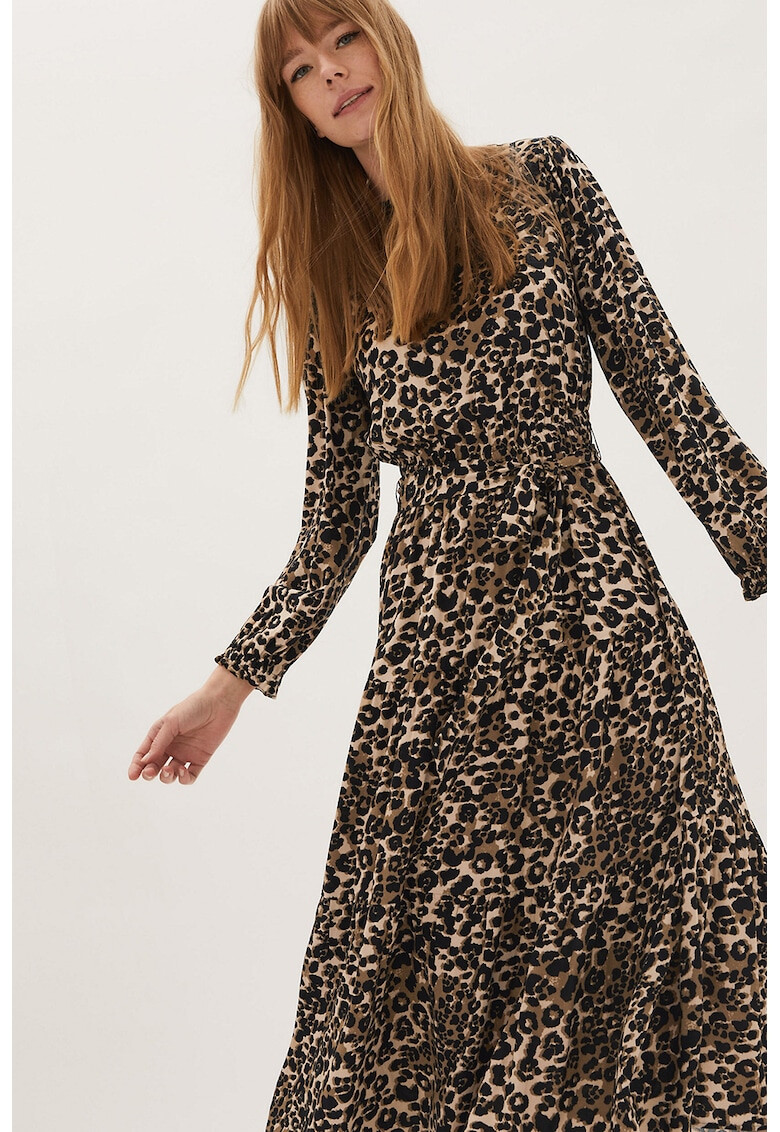 Marks & Spencer Рокля с животинска шарка и колан - Pepit.bg