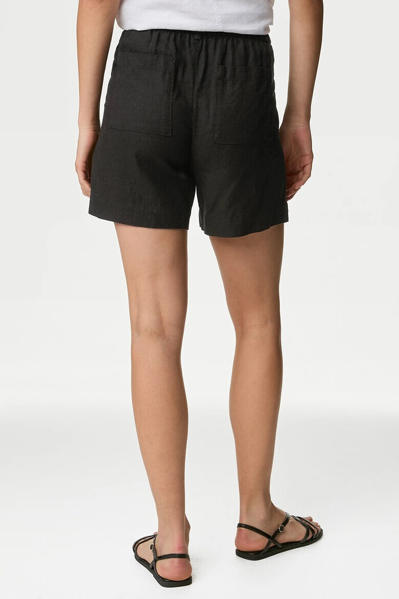 Marks  Spencer Шорти с лен с висока талия - Pepit.bg