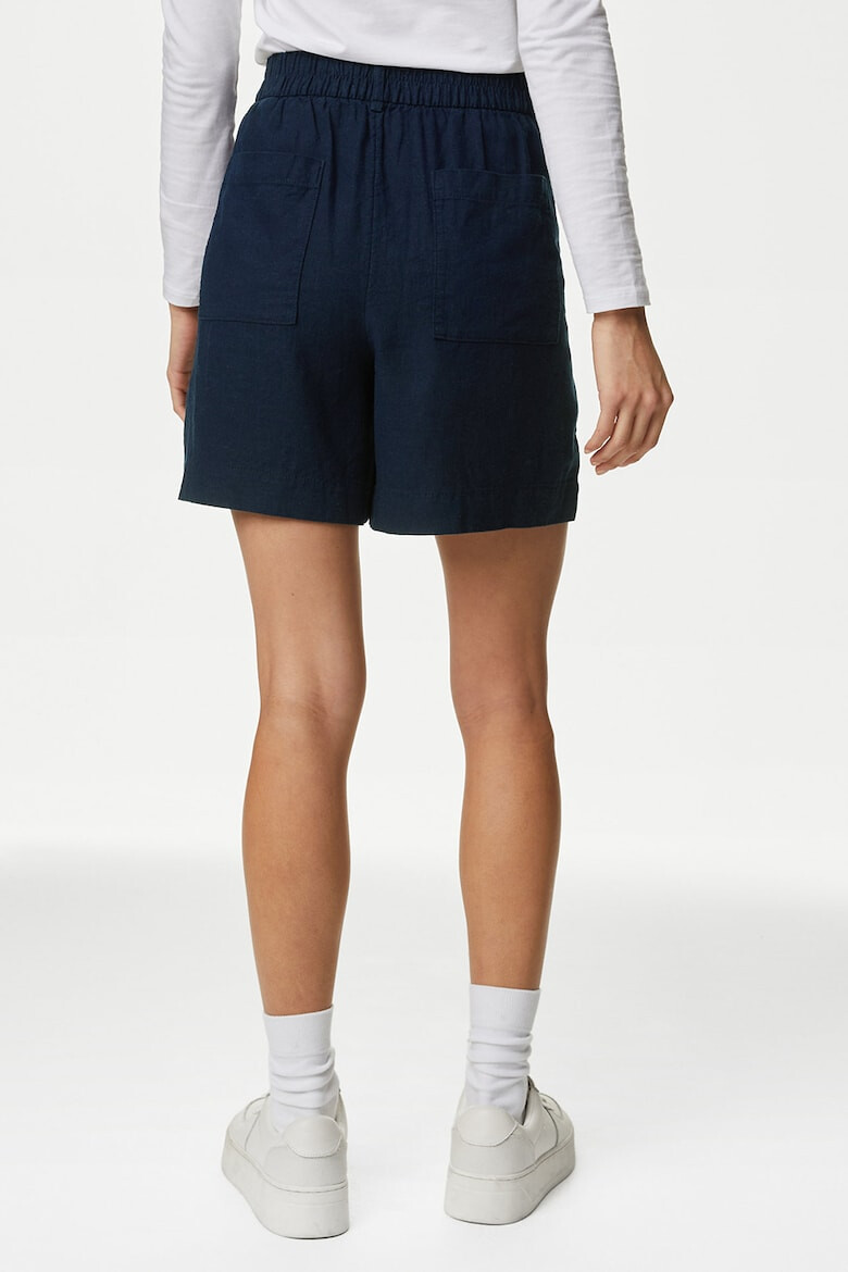 Marks  Spencer Шорти с лен с висока талия - Pepit.bg