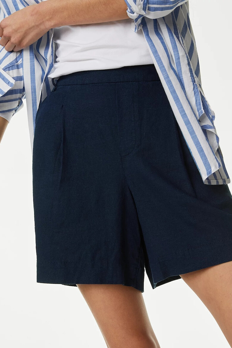 Marks  Spencer Шорти с лен с висока талия - Pepit.bg