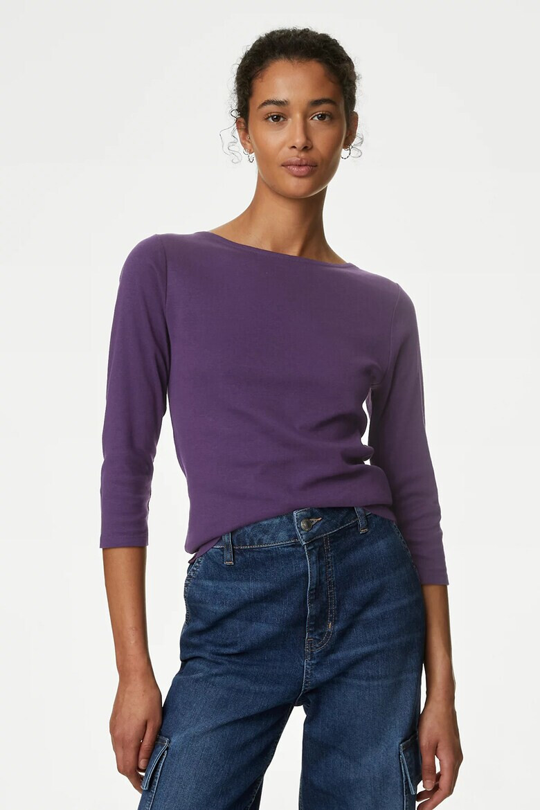 Marks & Spencer Слим блуза с 3/4 ръкави - Pepit.bg