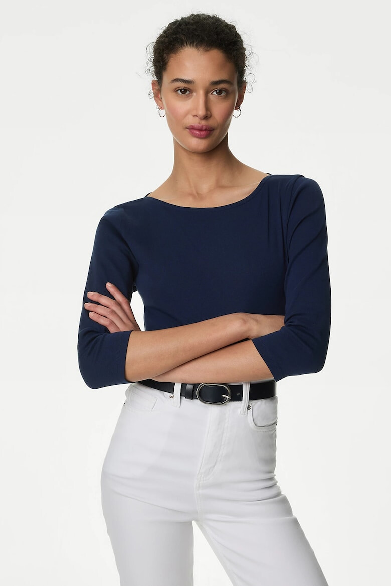 Marks & Spencer Слим блуза с 3/4 ръкави - Pepit.bg